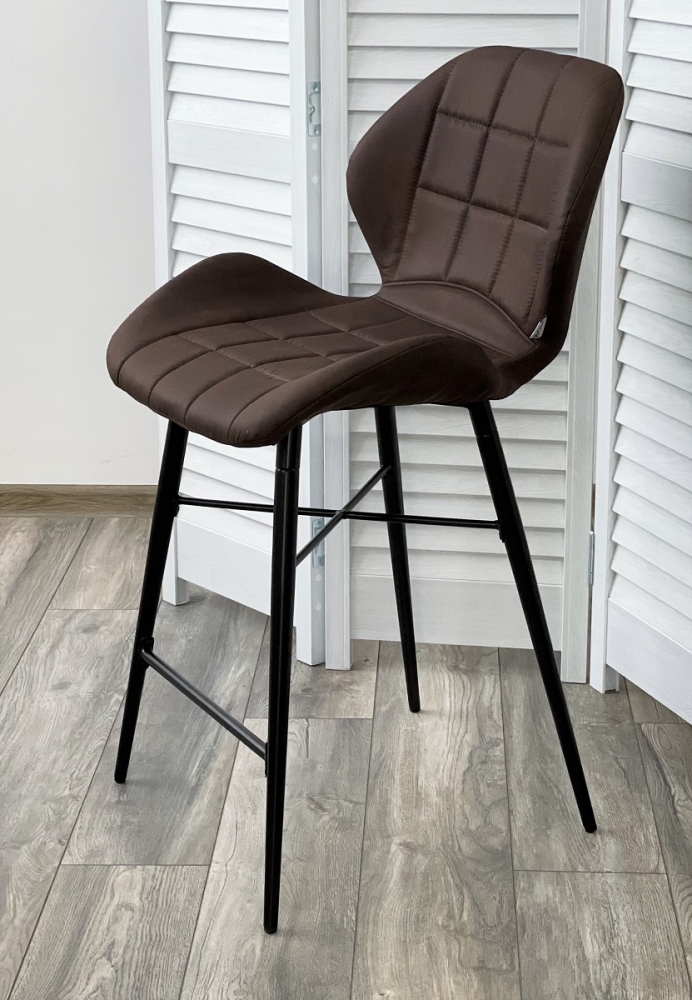 Товар Полубарный стул MARCEL COWBOY-#800 темно-коричневый (H=65cm), ткань микрофибра М-City MC64193