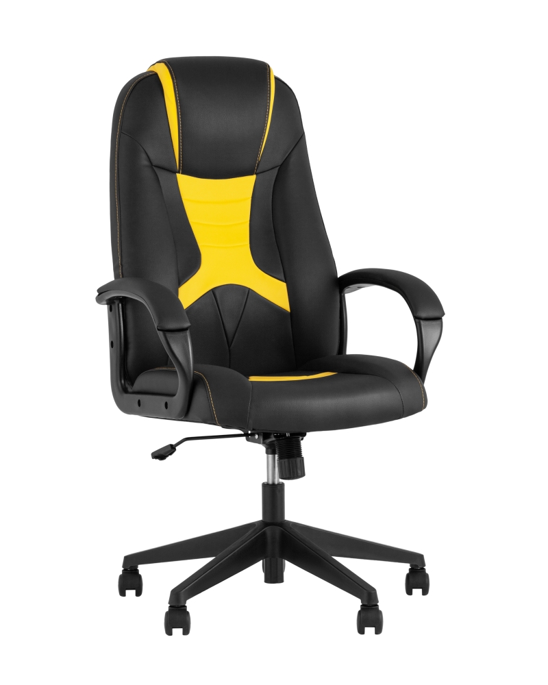Кресло игровое TopChairs ST-CYBER 8 черный/желтый SG4012
