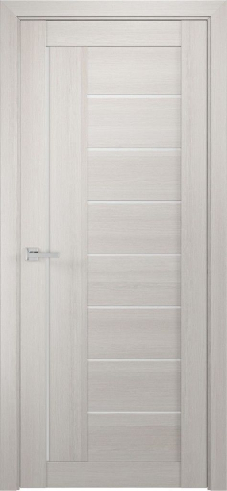 Межкомнатная дверь ЛУ-17 белёный дуб (стекло сатинат, 900x2000)