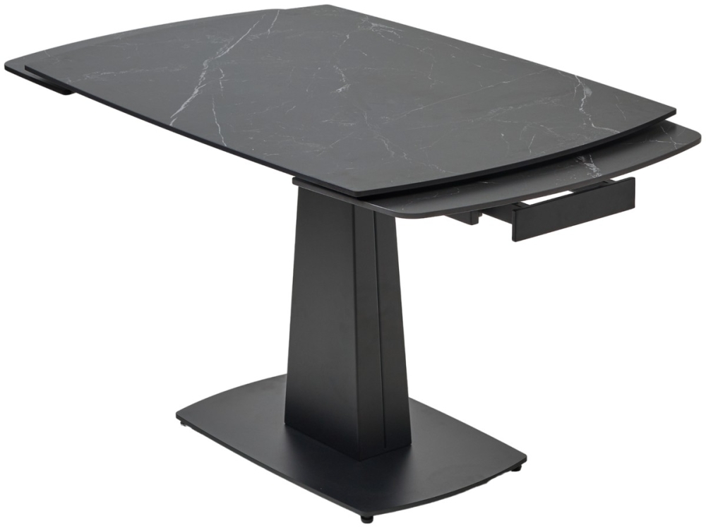 Товар Стол BALDE 120 MATT BLACK MARBLE SOLID CERAMIC / BLACK, ®DISAUR MC64096