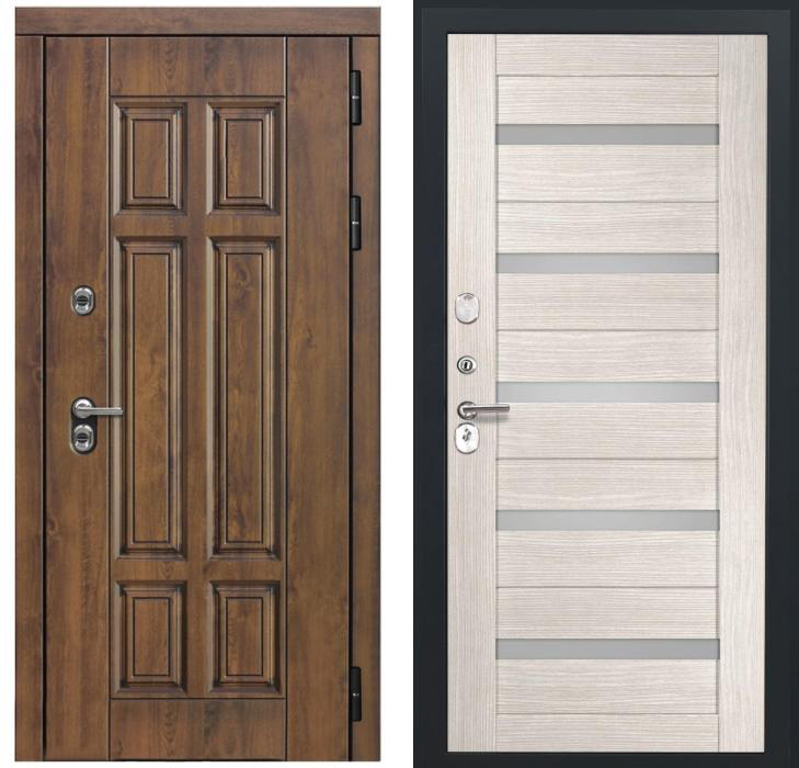 Дверь Квадро СБ-1 (ст. белое, 16мм, капучино) LUX183859