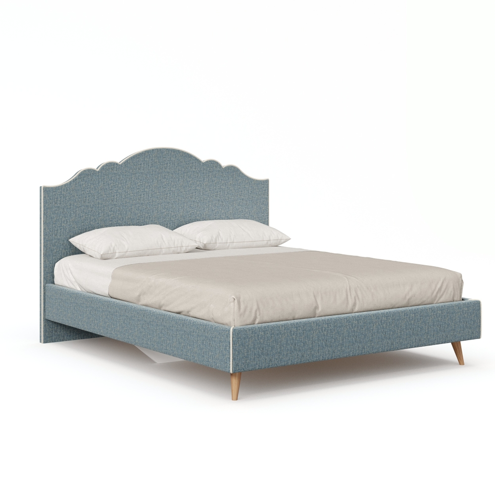 Ариана Кровать 1600 с кроватным основанием (Голубой/Бежевый) LD209171