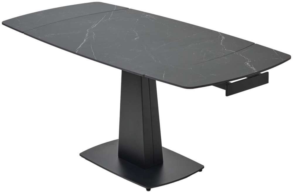 Товар Стол BALDE 140 MATT BLACK MARBLE SOLID CERAMIC / BLACK, ®DISAUR MC64100