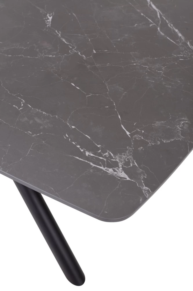 Товар Стол RIVOLI 140 MATT BLACK MARBLE SOLID CERAMIC / BLACK, ®DISAUR MC62829