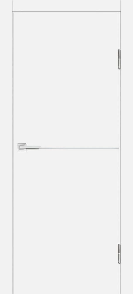 Межкомнатная дверь P-19 AL молдинг Белый