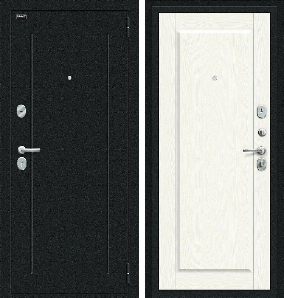 Дверь Сьют Kale Букле черное/White Wood BR4550