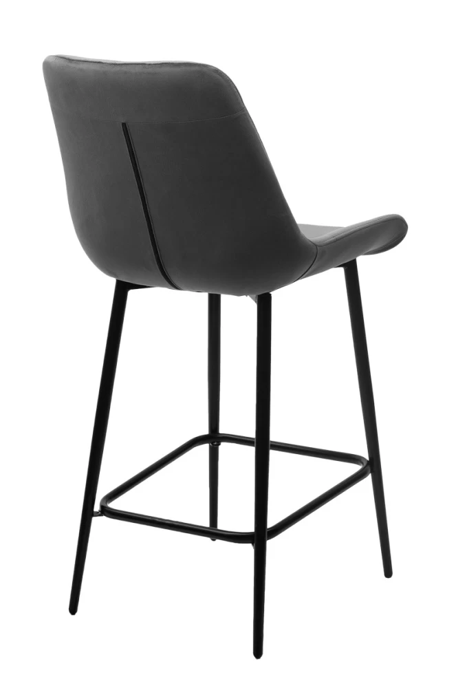 Товар Полубарный стул ХОФМАН, цвет H-18 Графитовый, велюр / черный каркас H=63cm М-City MC63174