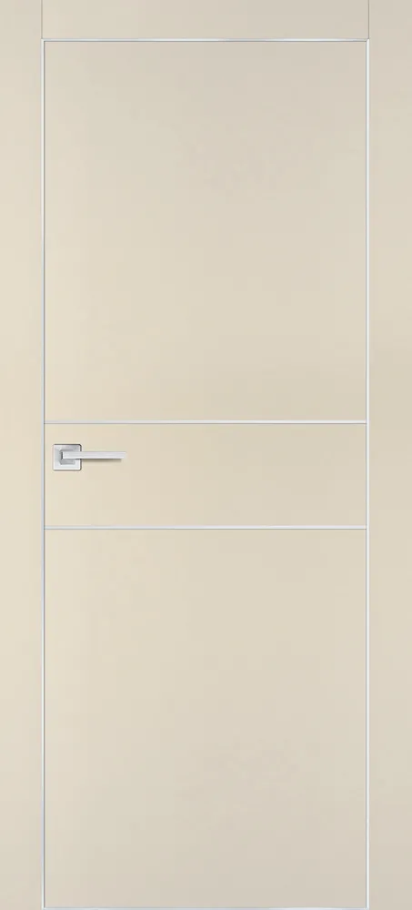Межкомнатная дверь PX-15  AL кромка с 4-х ст. Бежевый матовый