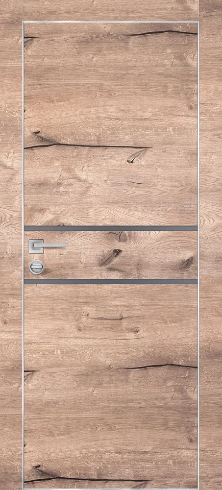Фото Межкомнатная дверь PX-18 AL кромка с 4-х ст. Дуб пацифик